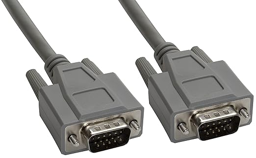 Amphenol CS-DSPMHD15MM-012 15-Pin HD15 Premium D-Sub Cable, Shielded, Male/Male, 12', Gray