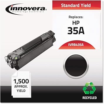 Innovera B435A Remanufactured CB435A (35A) Laser Toner, 1500 Yield, Black Toner