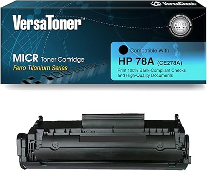 VersaToner - 78A CE278A MICR Toner Cartridge for Check Printing - Compatible with LaserJet Pro P1606, M1536