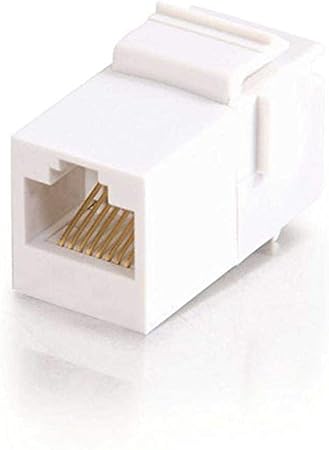 C2G 03677 RJ45 (8P8C) Coupler Keystone Insert Module, White