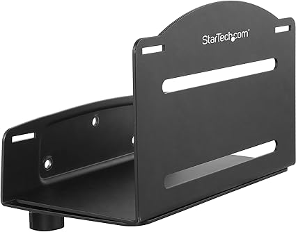 StarTech.com Wall Mount CPU Holder - Adjustable Width 4.8in to 8.3in - Metal - Computer Tower Mounting Bracket for Desktop PC (CPUWALLMNT)