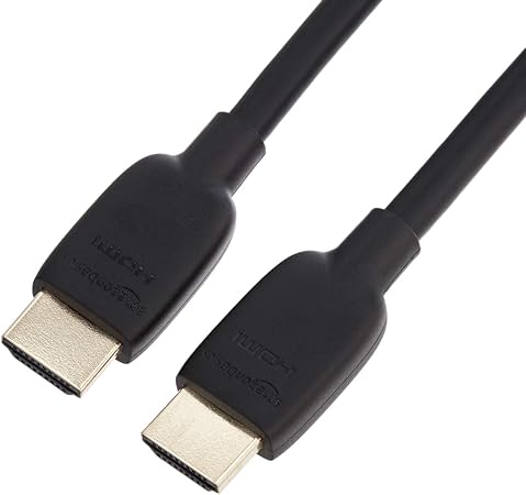 Amazon Basics HDMI Cable, 48Gbps High-Speed, 8K@60Hz, 4K@120Hz, Gold-Plated Plugs, Ethernet Ready, 3 Foot, Black