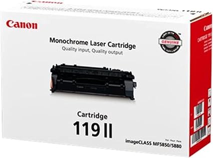 Canon Genuine Toner, Cartridge 119 II Black, High Capacity (3480B001), 1 Pack imageCLASS MF5800 /5900/6100 Series, MF410 Series, LBP6300 / 6600 Series, LBP250 Series Laser Printers