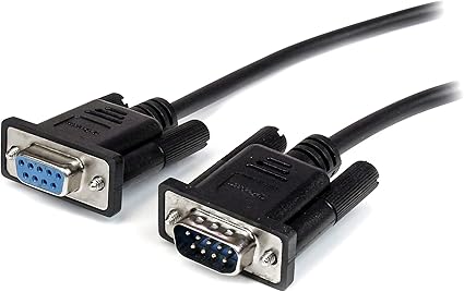 StarTech.com 3m Black Straight Through DB9 RS232 Serial Cable - DB9 RS232 Serial Extension Cable - Male to Female Cable (MXT1003MBK), 10 ft / 3m