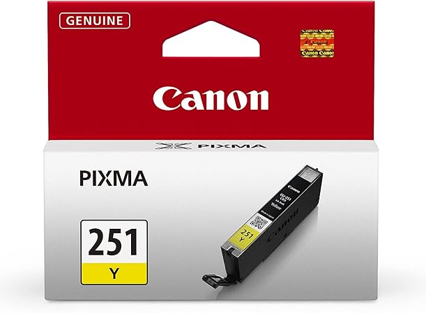 Canon CLI-251 Yellow Compatible to iP7220,iP8720,iX6820,MG5420,MG5520/MG6420,MG5620/MG6620,MG6320,MG7120,MG7520,MX922/MX722 Printers