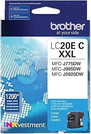 Brother LC20EC Super High Yield Cyan Ink Cartridge