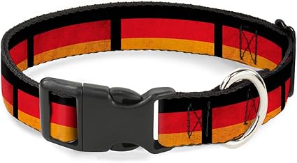 Buckle-Down Plastic Clip Collar - German Flag Distressed - 1