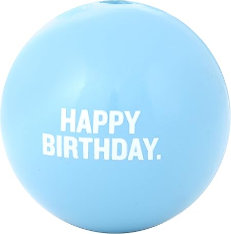 Planet Dog Orbee-Tuff Happy Birthday Ball Blue Treat-Dispensing Dog Toy