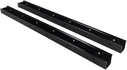 Quick Dam Flood Gate Side Rails attach to walls for smooth surface & seal, 2-Pack, Black