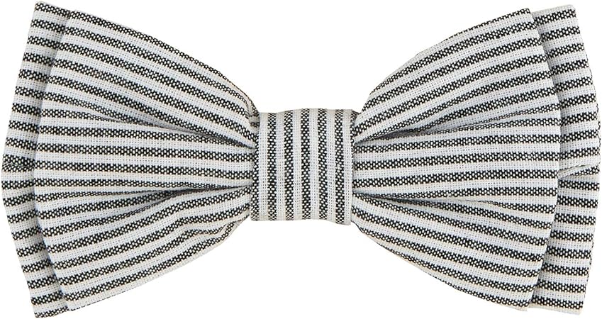 Santa Barbara Design Studio Pet Collection Bow Tie, Adjustable- One Size, Grey Stripe