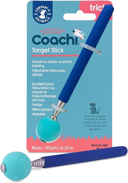 Company of Animals Coachi Target Stick, Telescopic Design with Large Ball for Target, Dog Accessory for Clicker & Agility Training, Teach Commands and Tricks