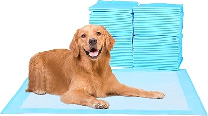 FluffyDream Super Absorbent Waterproof Dog and Puppy Pet Training Pad, Housebreaking Pet Pad,Blue (17.6