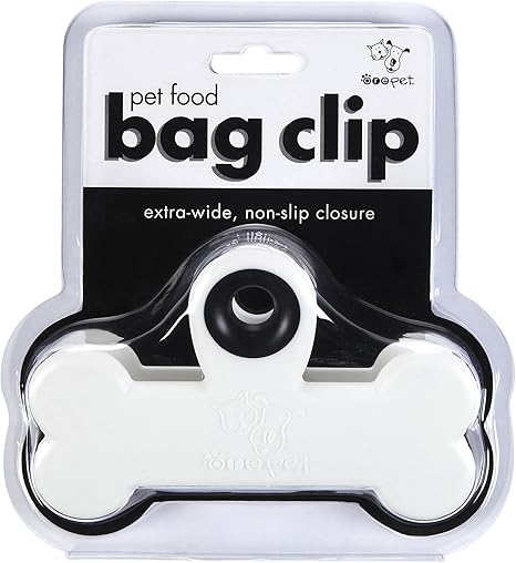 White & Black Pet Food Bag Clip