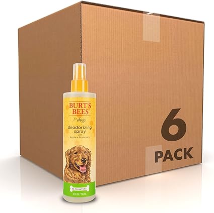 Burt's Bees for Pets Naturally Derived Deodorizing Spray for Dogs - Best Dog Spray for Smelly Dogs - Made with Apple & Rosemary - Cruelty Free, Made in USA, 10 oz - 6 Pack