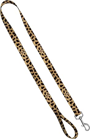 Moose Pet Wear Deluxe Dog Leash - Patterned Heavy Duty Pet Leashes, 1 Inch x 4 Feet, Leopard