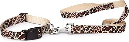 Animal Print Dog Leash, 6-Feet x 1-Inch Lead, Giraffe