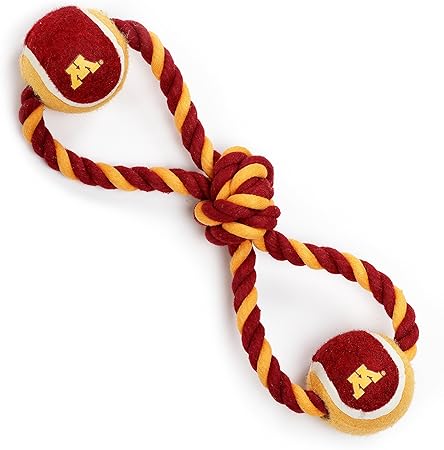 Minnesota Golden Gophers Double Ball with Dog Toy Rope