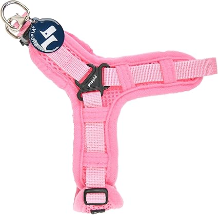 Puppia Soft Dog Harness X No Choke No Pull Adjustable Walking Training for Small and Medium Dog - Pink - S