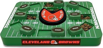 Pets First NFL Cleveland Browns Large Puzzle Toy, Dog Puzzle Treat Toy, New Large Size, Interactive Dog Treat Toy, Dog Slow Feeding Toy