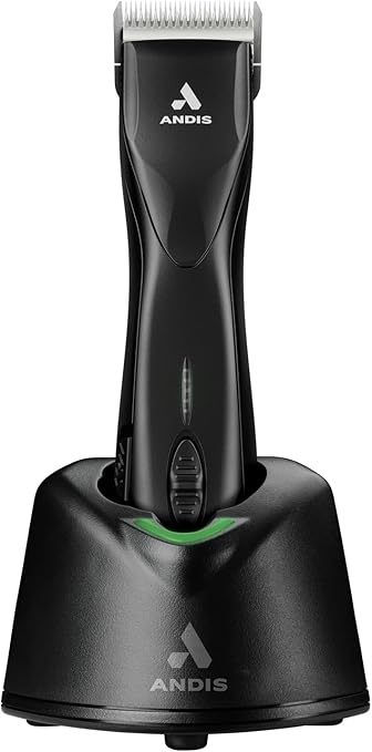 Andis 79170 Pulse Zr II 5-Speed Detachable Blade Clipper, Cordless Animal/Dog Grooming, Removable Lithium Ion Battery, LED Charge Light, Black