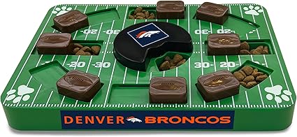 Pets First NFL Denver Broncos Puzzle Toy, Puzzle Treat Dog Toy, Interactive Dog Treat Toy, Dog Puzzle