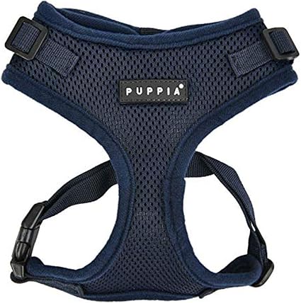 Authentic Puppia RiteFit Harness with Adjustable Neck, Navy, Extra Large