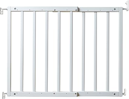 DIY Safety Mate Expandable Pet Gate, Sturdy Wall Mountable Safety Gate for Hallways, Stairs, Fits Openings from 24.5” to 41”, White, one size