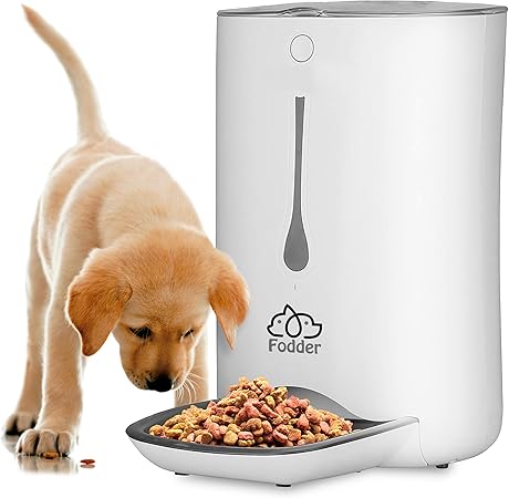 SereneLife 7QT Smart Automatic Pet Feeder - Electronic Digital Dry Food Dispenser for Cats and Dogs with Built-in Microphone, Voice Recorder, Timer Programmable, Optional Battery Operation