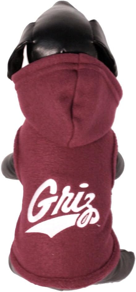 NCAA Montana Grizzlies Polar Fleece Hooded Dog Jacket