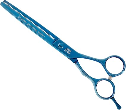 Tools 5200 Blue Titanium Shears — High-Performance Shears for Grooming Dogs - 42-Tooth Thinning Shears, 6½