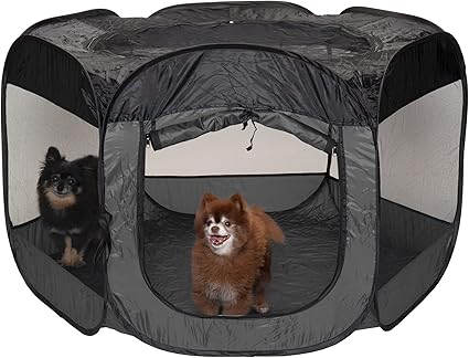 Furhaven Pop Up Playpen Pet Tent Playground - Gray, Extra Large