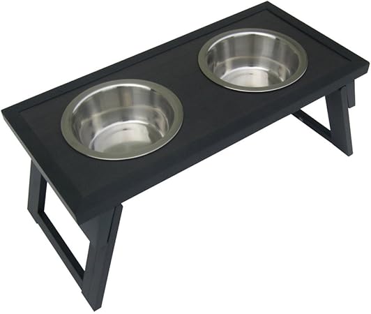 ecoFLEX Adjustable Height Pet Diner-Espresso