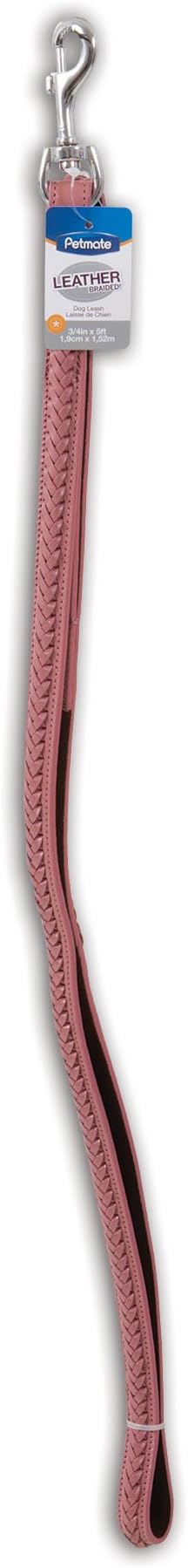 Aspen Pet Products Braid Leather Petmate Lead, 3/4