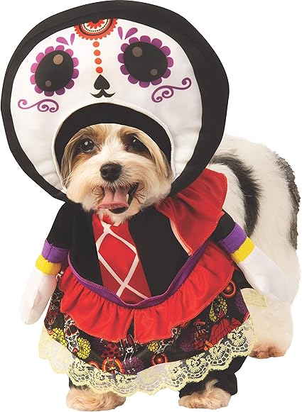 Rubie's Day of The Dead Lady Pet Costume, Medium