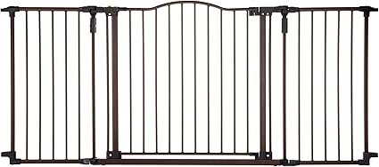 Toddleroo by North States 72” wide Deluxe Décor Baby Gate: Sturdy safety gate with one hand operation. Extra wide baby gate. Hardware Mount. Fits 38.3 - 72” Wide. (30