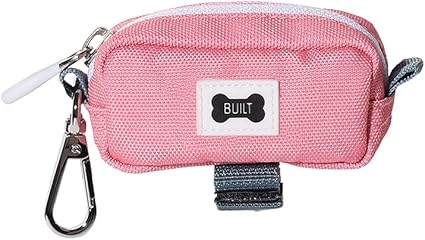 BUILT Pet Waste Bag Dispenser, Pink and Gray