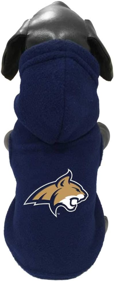 NCAA Montana State Bobcats Polar Fleece Hooded Dog Jacket