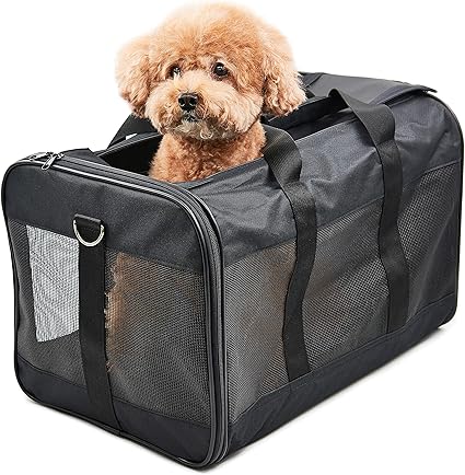 HITCH ScratchMe Pet Travel Carrier Soft Sided Portable Bag for Cats, Small Dogs, Kittens or Puppies, Collapsible, Durable, Airline Approved, Carry Your Pet with You Safely and Comfortably (L)