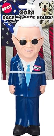 SPOT Latex Candidate Joe, Novelty Political Parody Dog Chew Toy with Squeaker, 8.5 Inches