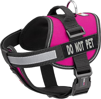 Dogline Vest Harness for Dogs and 2 Removable Do Not Pet Patches, X-Small/15 to 19