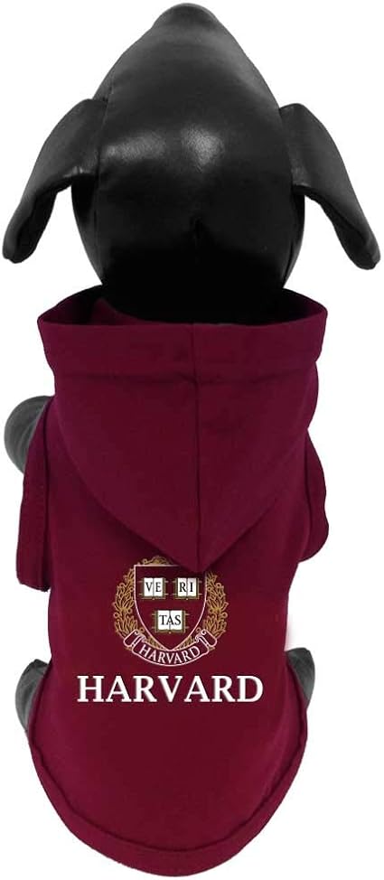 All Star Dogs NCAA Harvard Crimson University Cotton Lycra Hooded Dog Shirt