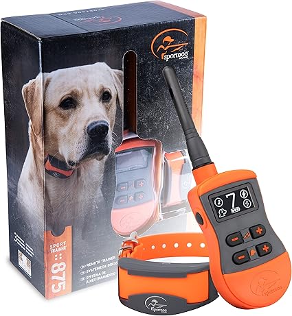 SportDOG Brand SportTrainer Remote Trainer - Shock Collar with 1/2 Mile Range - OLED Screen - Waterproof, Rechargeable Dog Training E-Collar with Tone, Vibrate, & Static - 3 Dog Expandable, Orange