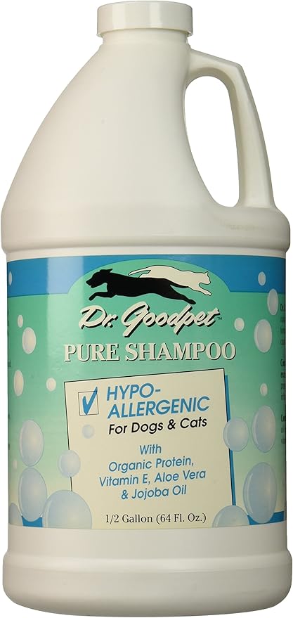 Pure Shampoo XL - All Natural Hypo-allergenic Ingredients: Jojoba, Aloe, Coconut and Vitamin E - 64 oz.