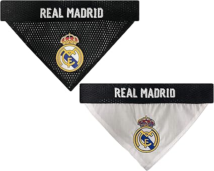 Pets First MLS Real Madrid REVERSIBLE BANDANA for DOGS & CATS. Cutest Pet Bandana Scarf Bib Apron Sports Fan Apparel, Team color, SIZE: Large / X-Large