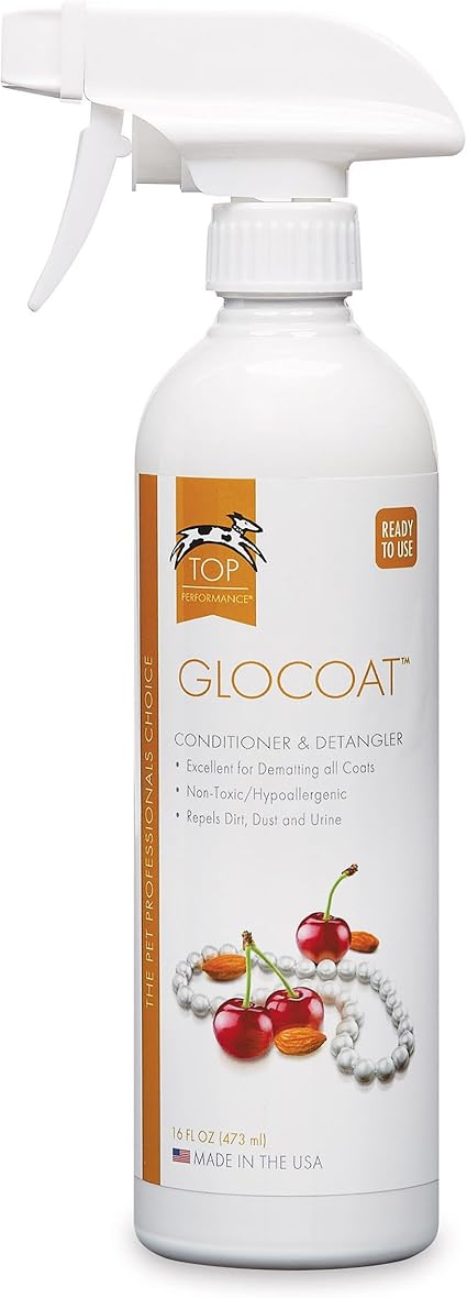 Top Performance GloCoat Pet Conditioner and Detangler, 16 Fl Oz (Pack of 1) (Packaging May Vary)