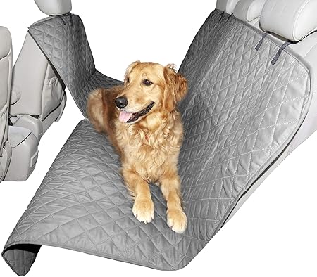 Furhaven Universal Water-Resistant Quilted Hammock-Style Backseat or Cargo Area Protector - Gray, One Size