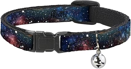 Cat Collar Breakaway Space Dust Collage 8 to 12 Inches 0.5 Inch Wide