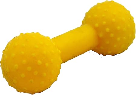 Latex Dog Toy, 4.25-Inch, Dumbbell