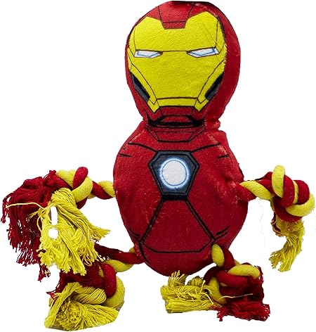 Marvel Comics for Pets Marvel Comics Iron Man Rope Knot Buddy For Dogs | Super Hero Toys For All Dogs and Puppies | Dog Chew Toy Officially Licensed by Marvel