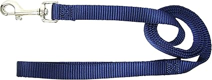 Hamilton 4-Feet Long Single Thick Deluxe Nylon Lead with Swivel Snap, 5/8-Inch, Navy Blue